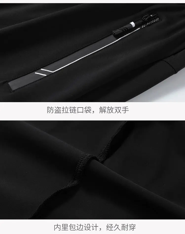 Summer Ice Silk Trousers Stretch Casual Fitness Running Training Pants Loose Breathable Sports Wear Quick-drying Pants for Men