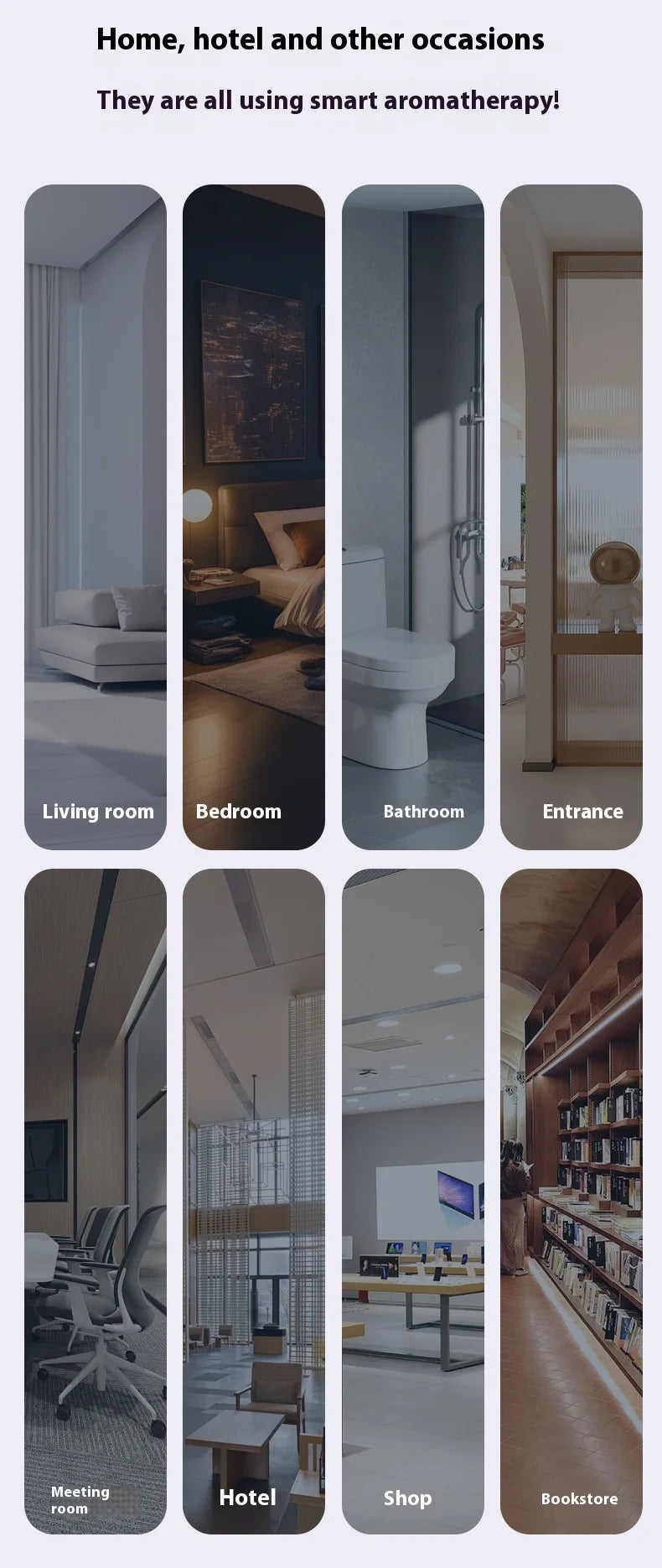 LOY Smart App-Controlled Aromatherapy Machine for intelligent scenting, showcasing sleek design and diffuser nozzle.