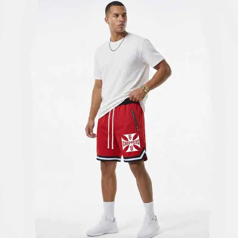 LOY Men's quick-dry athletic shorts in black, featuring lightweight fabric and elastic waistband for everyday comfort.