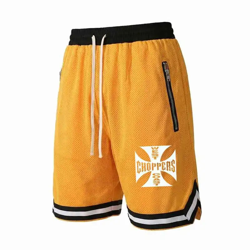 LOY Men's quick-dry athletic shorts in navy, featuring breathable fabric and elastic waistband for active comfort.