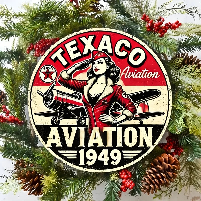 Round Wall Art for Home, Garden, Office Decor - Durable, Retro Design - Perfect Gift for Home Decor Lovers