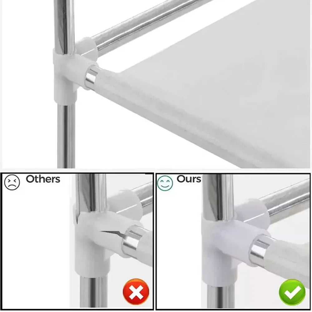 128X45X170cm Wardrobes Household Multi Layer Storage Wardrobe Dust Proof Foldable Clothing Hanger Bedroom Clothing Cabinet