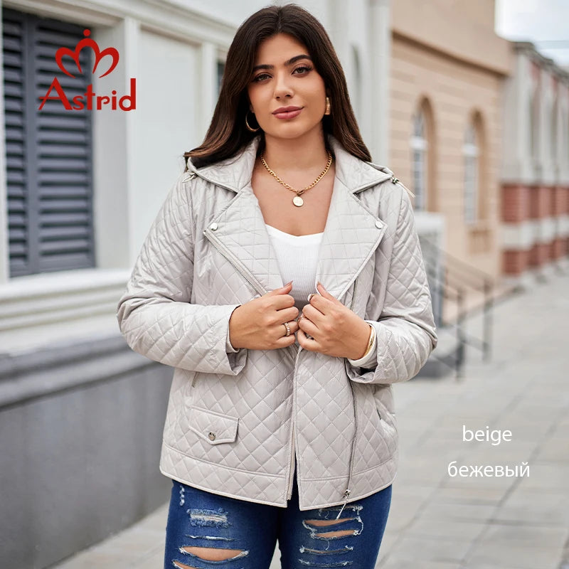 Astrid Women's Autumn Winter Parka Plus Size Woman Clothing Padding Warm Hood Casual Female Quilted Jacket Coats Slanted Zipper