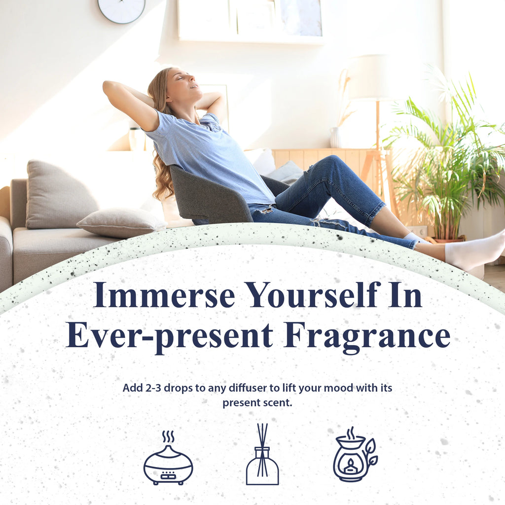 LOY Aromatherapy Essential Oil bottle featuring skin care and wellness blend, with a clear glass container and natural branding.