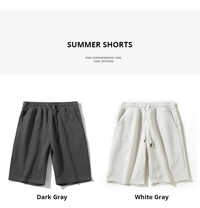 Summer Men Shorts.Drawstring Waist Gym Fitness Sweat Short.Straight Loose Workout Joggers