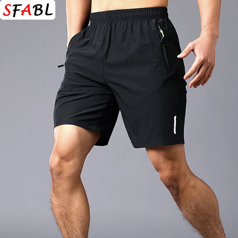 New Men's Shorts Gym Fitness Quick Dry Summer Casual Shorts Men Basic Solid Color Short Pants Running Jogging Beach Shorts Men