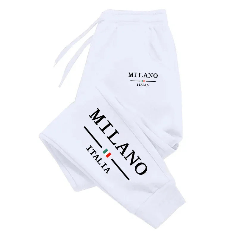 Milan Printed Mens Sweatpants Daily Casual Fashion Trousers Sports Jogging Pants Hot Sales Fitness Outdoors Street Sportswear