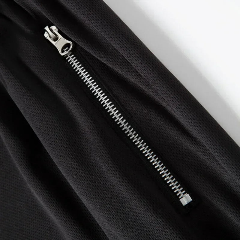 LOY Men's quick-dry athletic shorts in navy blue, designed for comfort and active wear, with a breathable fabric and elastic waistband.