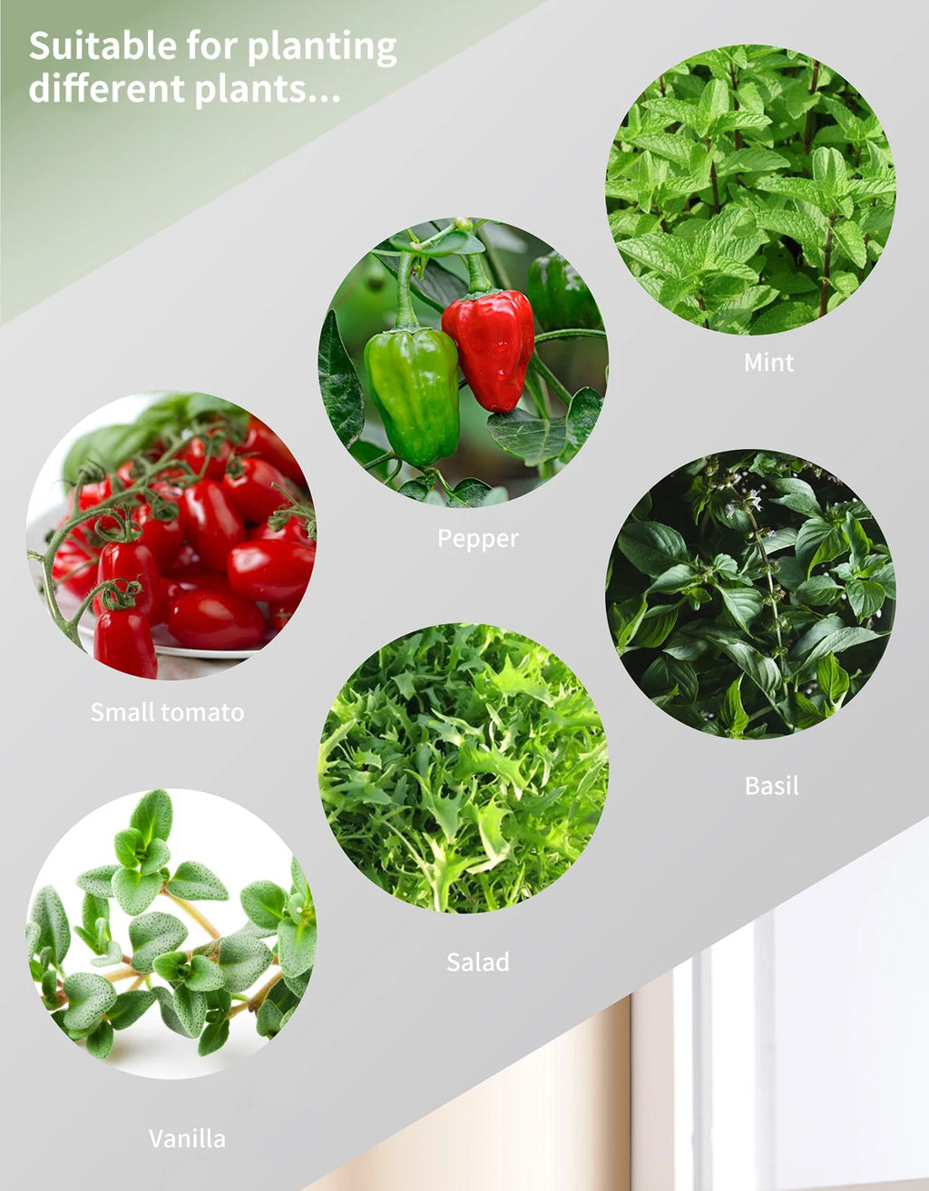 Indoor Home Mini Smart Garden Kit Hydroponic Planter Growing System Self Watering Flower Pots with Led Light