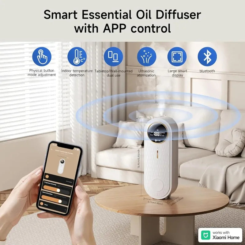 LOY Intelligent App Aromatherapy Diffuser for smart home scenting, sleek device with adjustable settings and modern design.