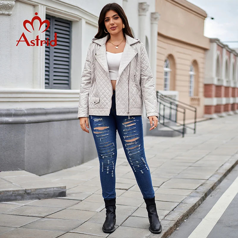 Astrid Women's Autumn Winter Parka Plus Size Woman Clothing Padding Warm Hood Casual Female Quilted Jacket Coats Slanted Zipper