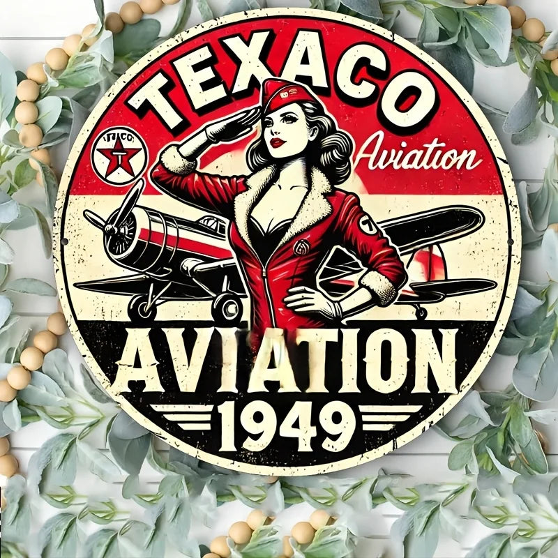 Round Wall Art for Home, Garden, Office Decor - Durable, Retro Design - Perfect Gift for Home Decor Lovers