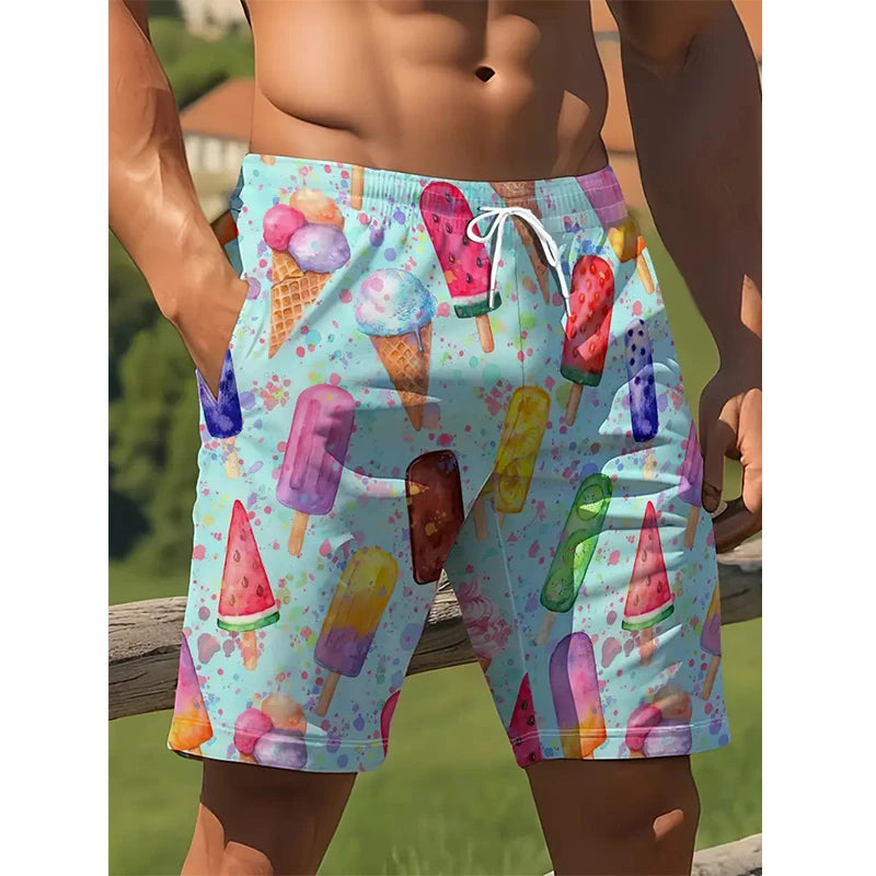 Men's Swimming Shorts Puzzle 3d Stripe Surfing Board Short Beach Shorts Men Swim Trunks Masculina Sports Fitness Short Pants 6xl