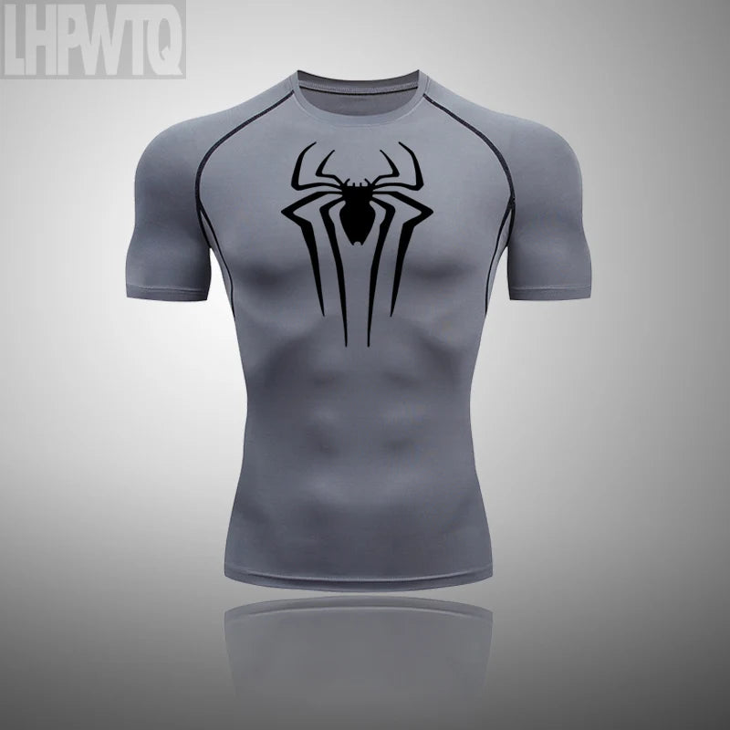 New Compression Shirt Men Rashguard Fitness Short Sleeve Running Shirt Man Gym T Shirt Sportswear Tights T Shirt Men