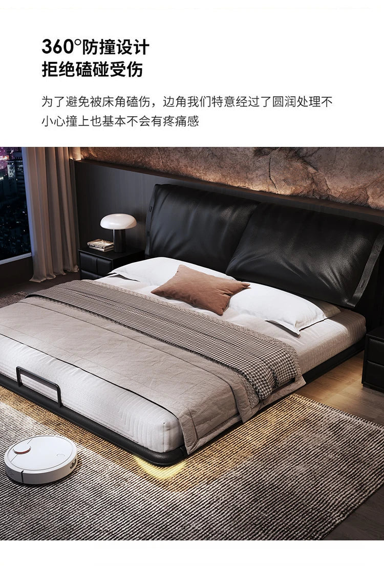 Floating Modern Bed Full Design Beauty Bedroom Queen Girls Platform Bed Safe Sleeping Letto Matrimoniale Lounge Suite Furniture