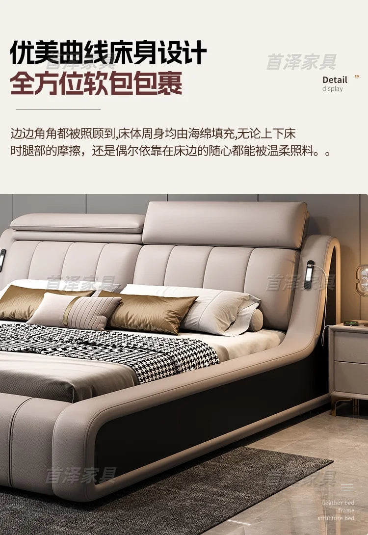 Sleeping Frame Bed Unique Minimalist Nightstands Fancy Bed Nordic Headboard Muebles Para Dormitorio Bedroom Set Furniture