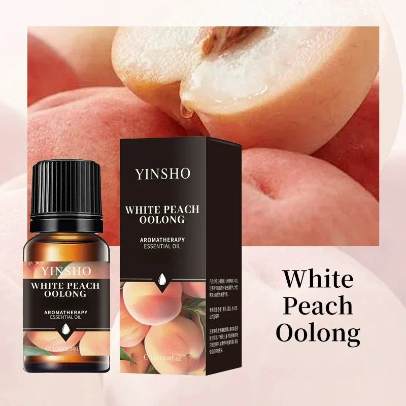 LOY 10ml essential oils for humidifier, aromatherapy wellness blend, featuring natural essential oil bottles in a spa setting.