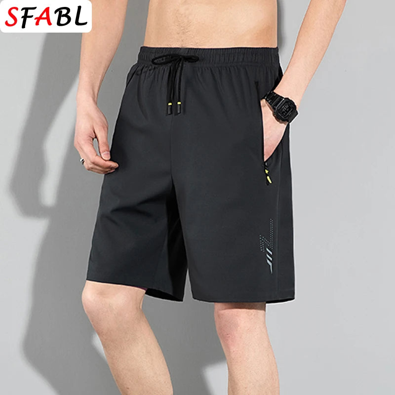 New Men's Shorts Gym Fitness Quick Dry Summer Casual Shorts Men Basic Solid Color Short Pants Running Jogging Beach Shorts Men